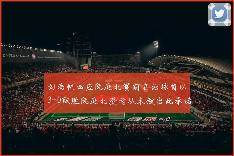 刘浩帆回应阮庭北赛前言论称将以3-0取胜阮庭北澄清从未做出此承诺